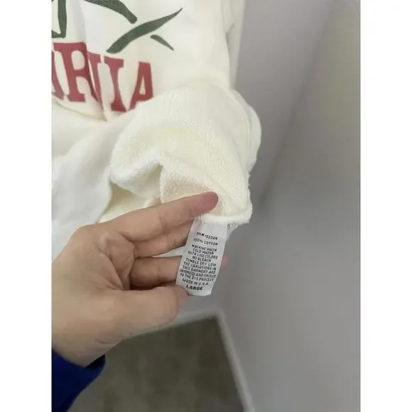 Free People Retro Brand California Pullover Sweatshirt Women’s Large Oversized - Picture 4 of 7